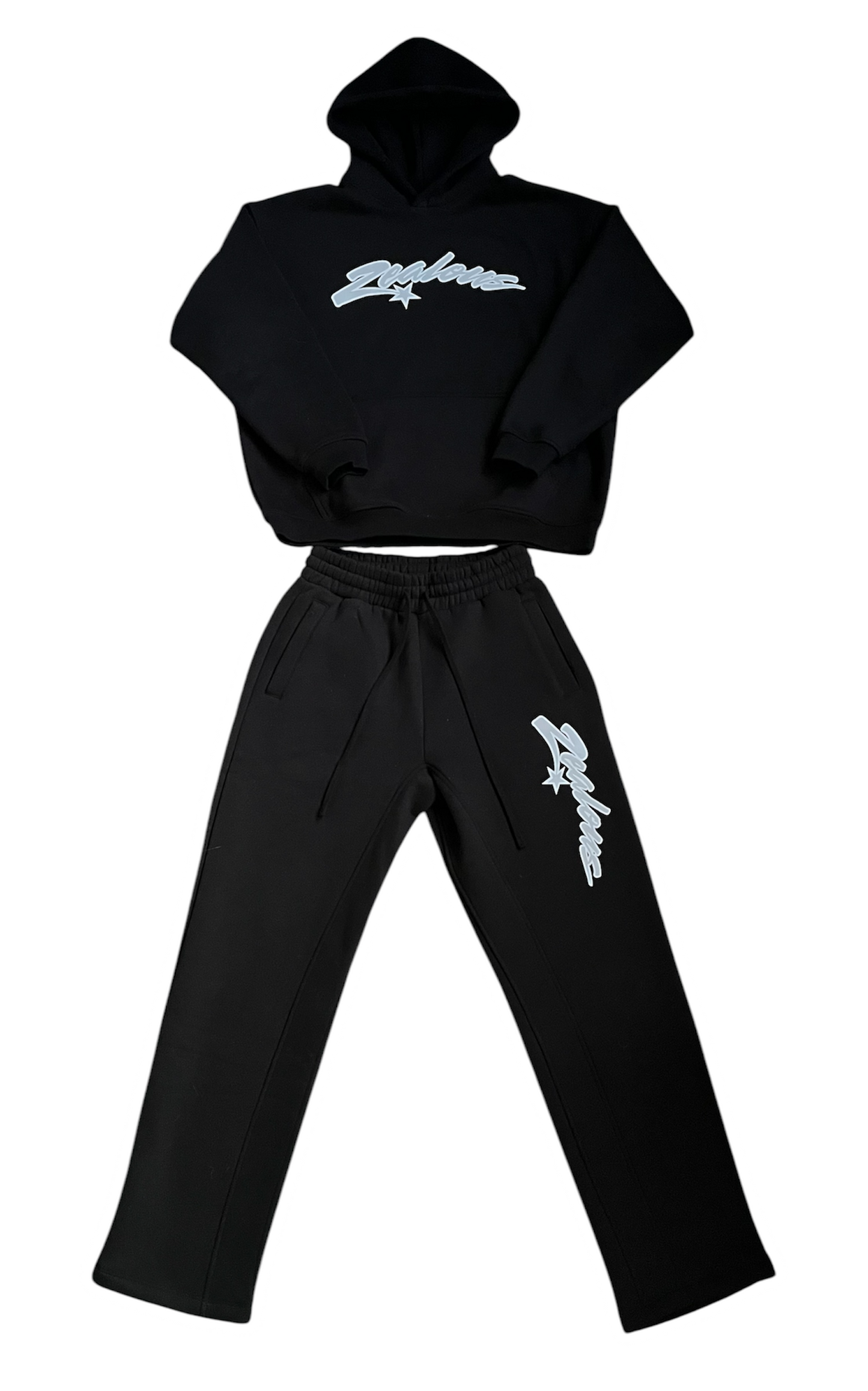 Zealous starzstruck tracksuit set black